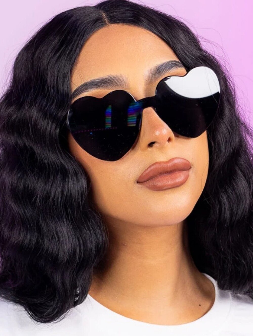 Heart-Shaped Black Sunglasses